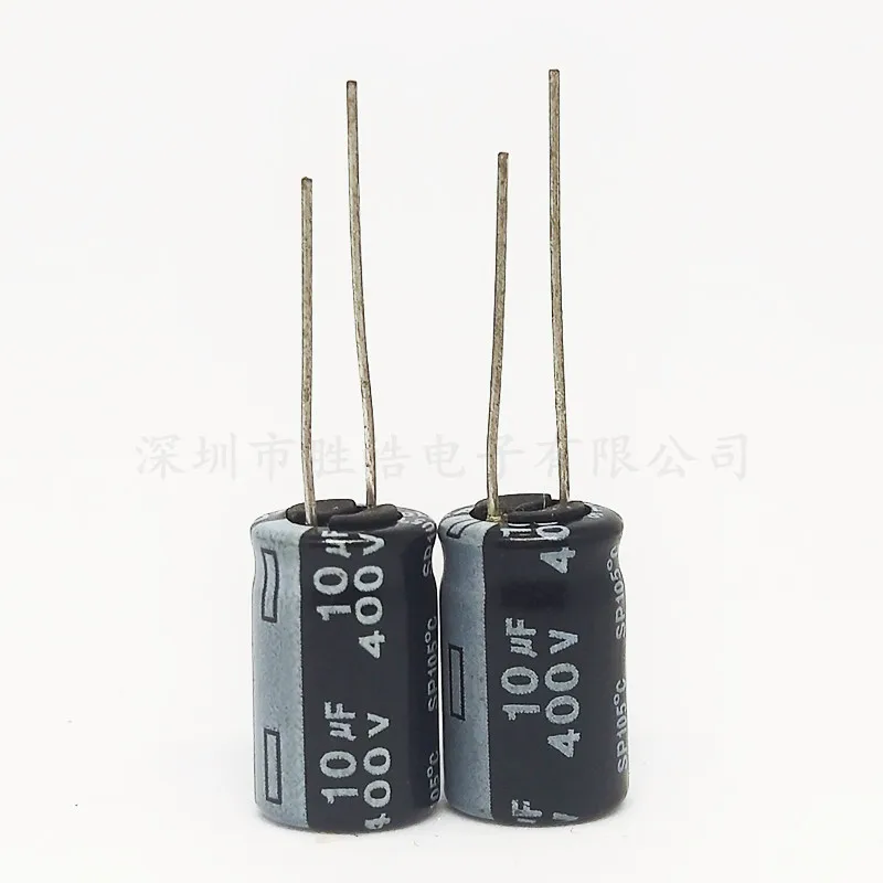 

10 шт./Лот, высококачественный 400V10UF 10*17 мм 10 мкФ 400V, прямой подключаемый алюминиевый электролитический конденсатор, размер: 10x17 (мм)
