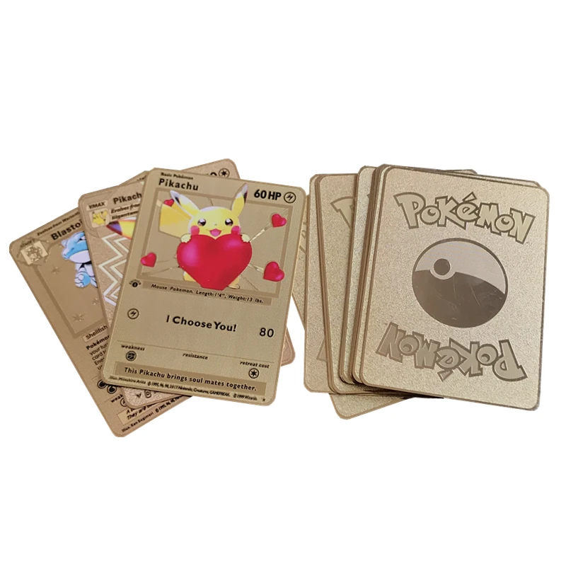 Conjunto de 16 unids/set de cartas de POKEMON, conjunto completo limitado de tarjetas doradas, tarjetas de Metal raras MEGA GX, juego coleccionable en ingl&eacute;s-4