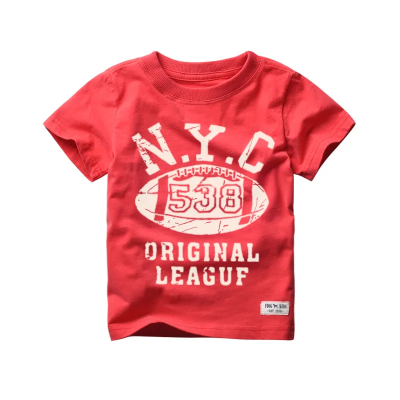 Летние футболки для мальчиков 100% хлопок удобная детская футболка с короткими