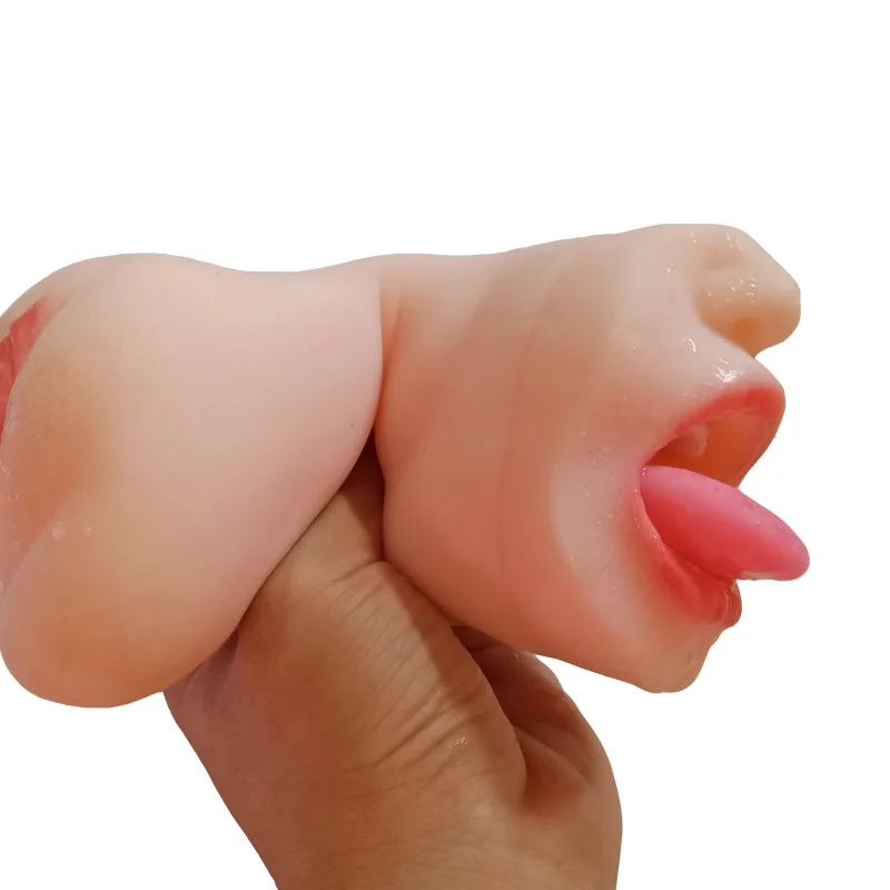 3D Силиконовая ручная игрушка Реалистичная рот оральная киска анал язык Вагина