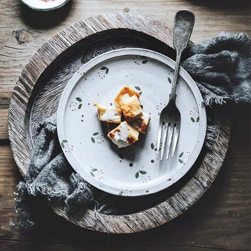 Тарелка деревянная для фруктов закусочный хлеб десертный ужин 1 шт. | Дом и сад