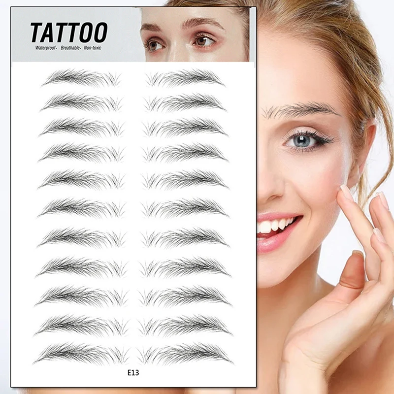 

NEW Magic 6D Hair-like Eyebrow Tattoo Sticker False Eyebrows Waterproof Lasting Makeup Water-based Eye Brow Stickers Cosmetics