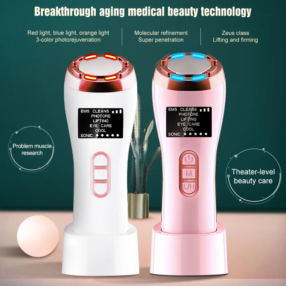 

Multifunctional Face Import Export Beauty Instrument Hot & Cold Facial Massager Galvanic Beauty Skin Care Device