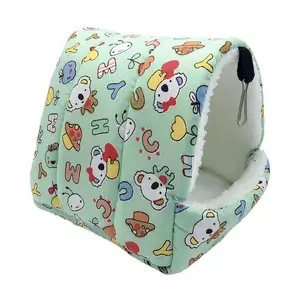 Гамак для хомяка Зимний теплый плюшевый хлопок подвесная клетка для маленьких домашних животных кровать для сна для морской свинки Ежика белка клетка аксессуары