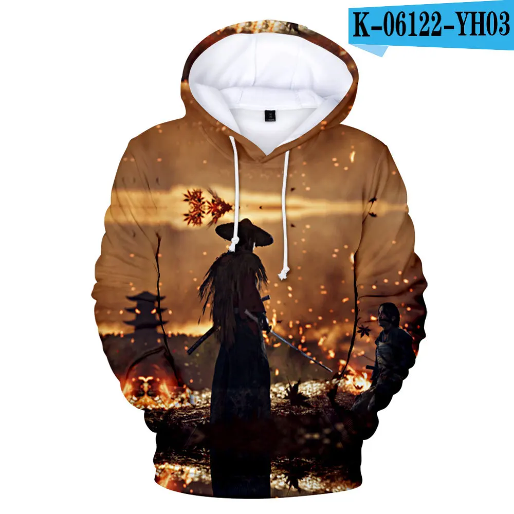 

Handsome Cool Ghost of Tsushima Hoodie Long Sleeve Sweatshirts Men/Women Hoody Cosplay Game Harajuku Casual Clothing