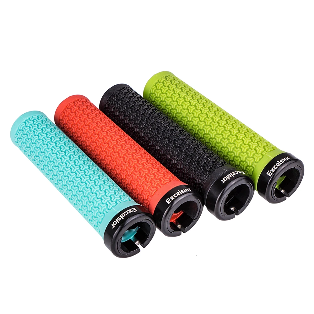 

Bike Grips MTB Mountain Lock On Grips Anti-Slip Durable Shock-Proof Rubber Grips Fixed Gear Bicycle Handlebar Grip cycling Parts