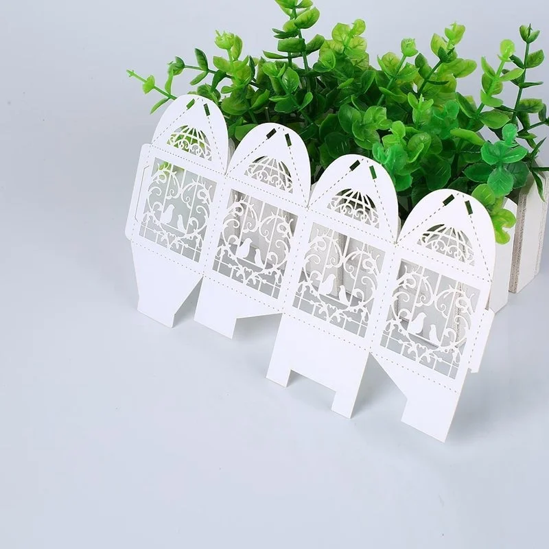50 шт сердце Птицы конфеты коробка с лентами свадебный душ Свадебная вечеринка