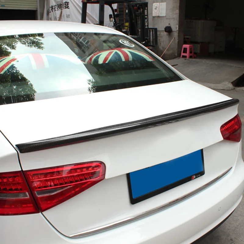 Спортивный качественный волоконный задний спойлер Cabon для багажника Audi A4L B9 2013