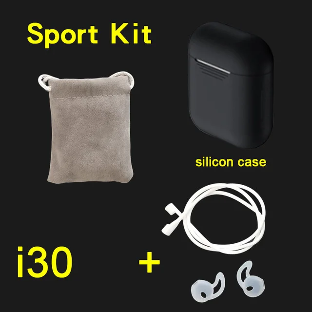 i30TWS kits black I30 TWS Bluetooth наушники Hifi Bass pop up беспроводные наушники спортивные наушники беспроводные сенсорное управление Стерео гарнитура pk i60 i80 - Цвет: i30TWS kits black