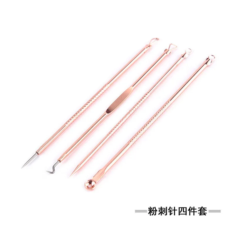 4 шт./компл. иглы для удаления черных точек и прыщей|Наборы инструментов макияжа| |
