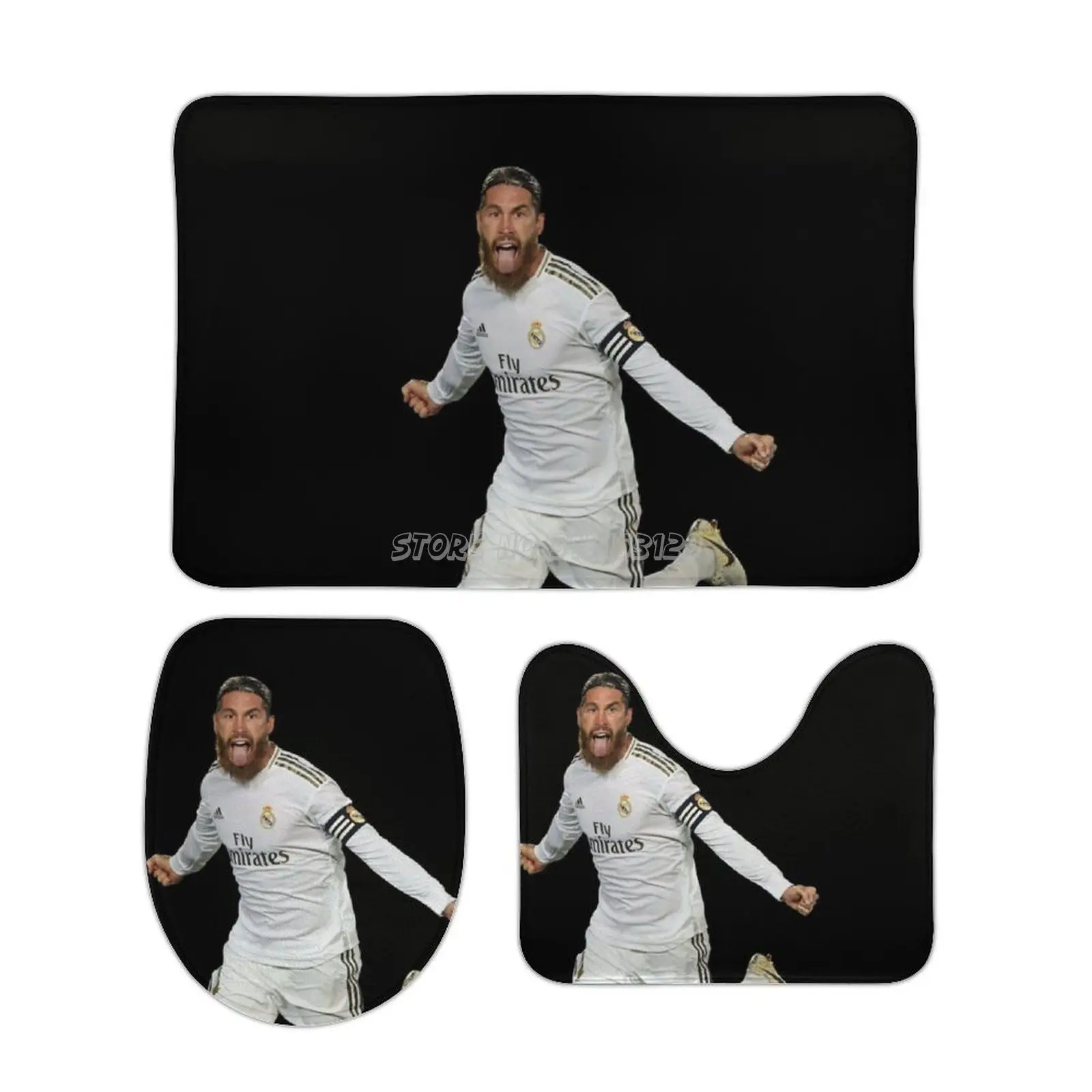 

We Were Celebrating 3pcs Bathroom Mats Set Anti Slip Bath Rug Toilet Mats Carpet Set for Home Decor Printing Bath Mat Bouquets C