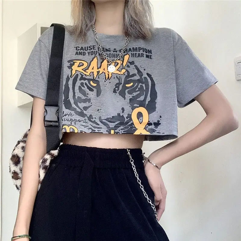 

Summer 2021 new Korean version ins Harajuku letter printing loose student short sleeve T-shirt fashion