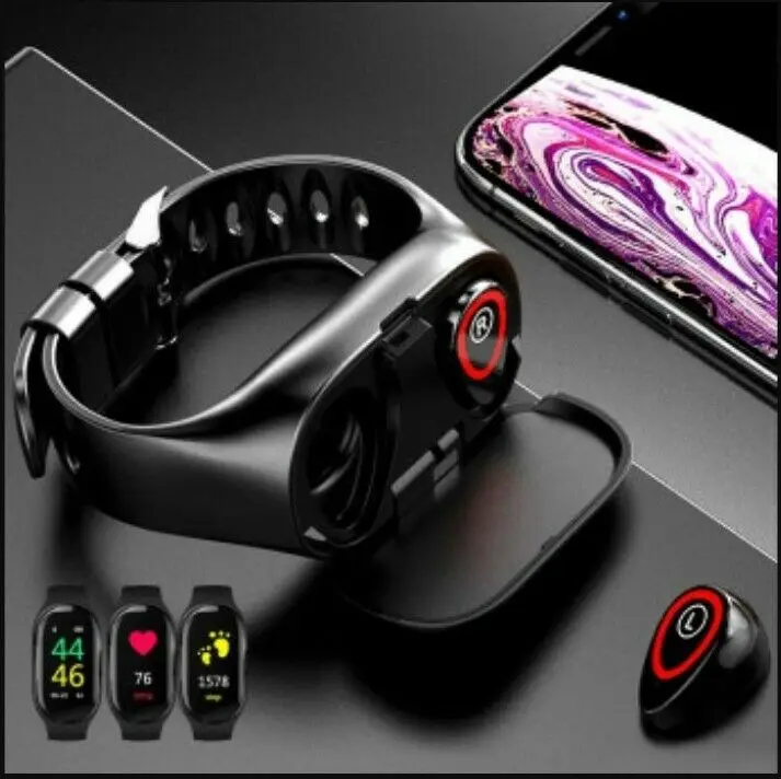 

Bluetooth-гарнитура и фитнес-трекер 2 в 1 M1