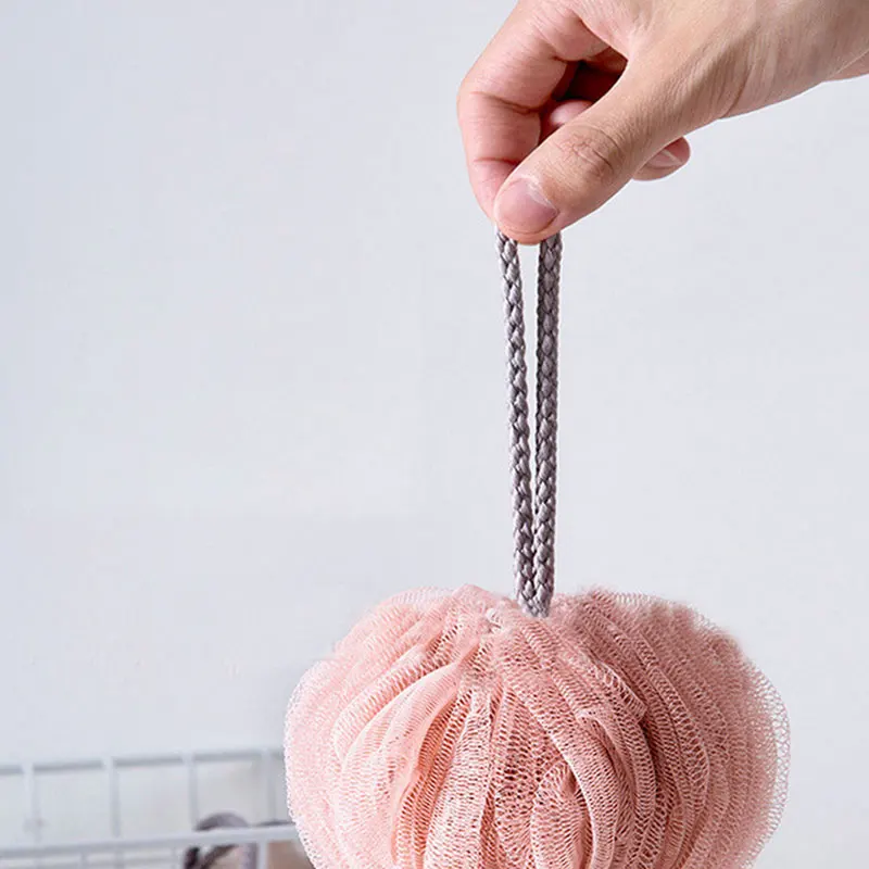 Мягкая губка для ванны и душа отшелушивающий шар из люфы сетчатый пуф тела