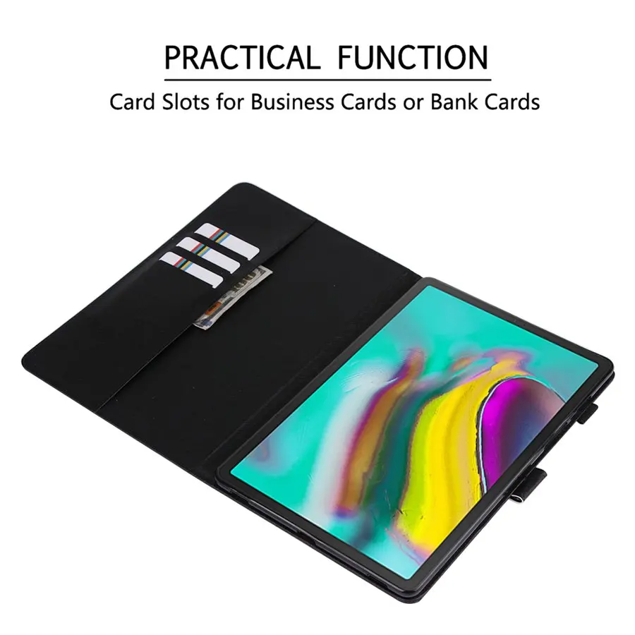 Красочные Печатный PU кожаный чехол для новым тонким бумажником планшета Samsung galaxy