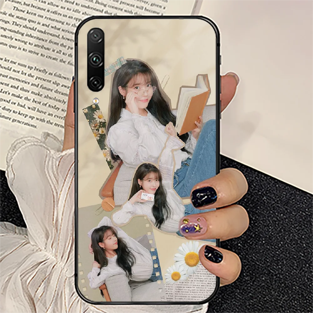 

Lee Ji Eun IU Phone Tempered Glass Case Cover For huawei honor 7 8 9 10 20 A X S lite i pro Coque 3D Hoesjes Cover