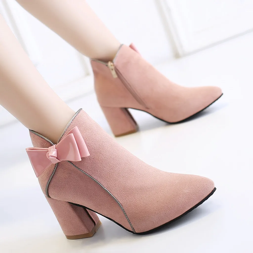SAGACE очаровательные женские ботинки с милым бантом ботильоны Повседневные