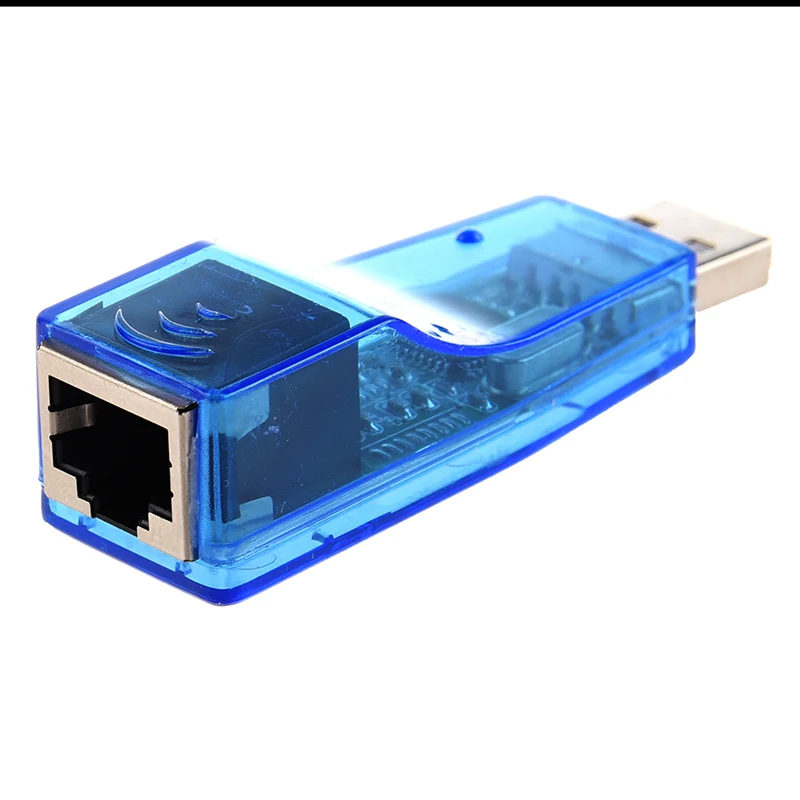 

Внешний USB Ethernet RJ45 сетевой адаптер Lan 10/100 Мбит/с для ноутбука ПК синий