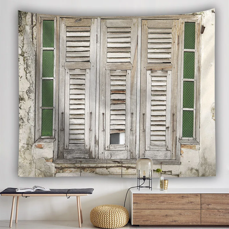 

Wooden Wall Background Wall Art Tapestry Wall Hanging Nordic Home Room Decoration Background Cloth Mandala Wall Cloth Tapestries