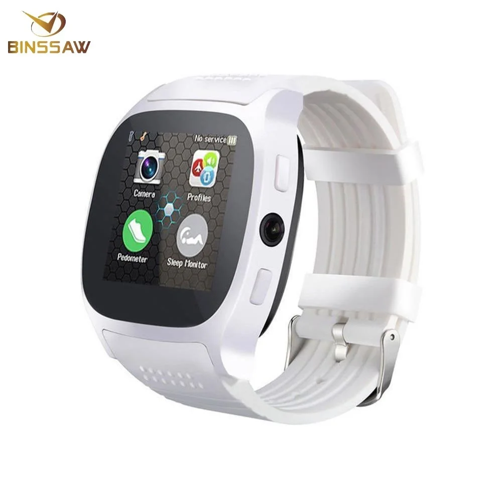BINSSAW Android умные часы Bluetooth с камерой сенсорный экран мужские для женщин поддержка