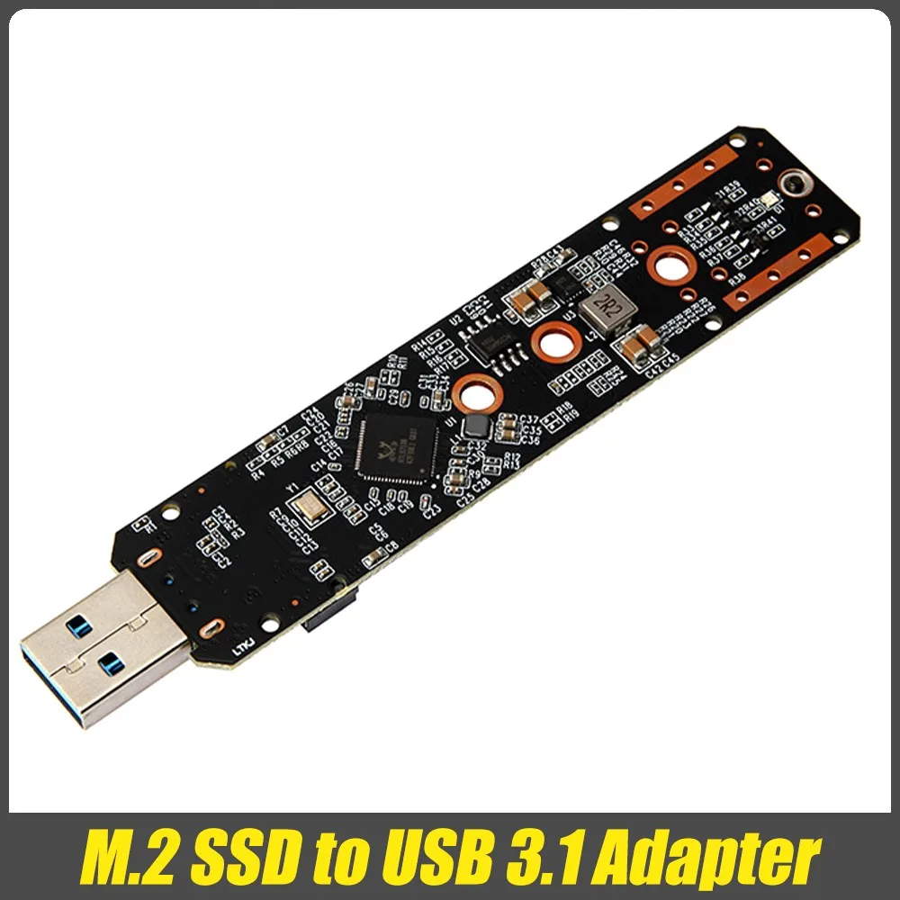 

Переходник M.2 SSD на USB 3,1, NVME PCIE NGFF SATA GEN2 10 Гбит/с, M ключ, корпус жесткого диска для 2230 2242 2260 2280 RTL9210B