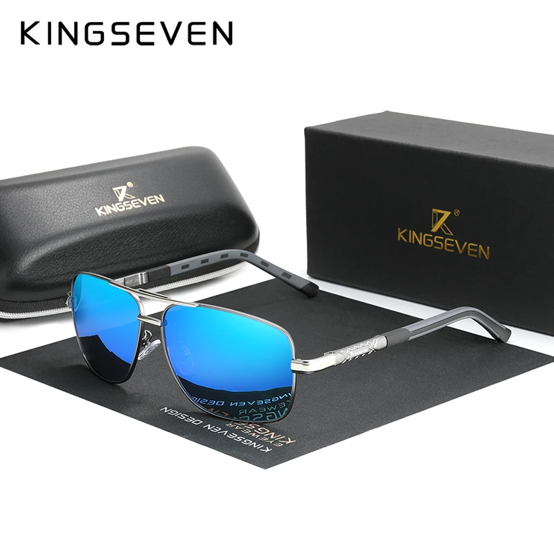 

KINGSEVEN 2020 Aluminum Brand Pilot Polarized Sunglasses Men Women Fashion Frame Male Sun Glasses For Driving Oculos de sol