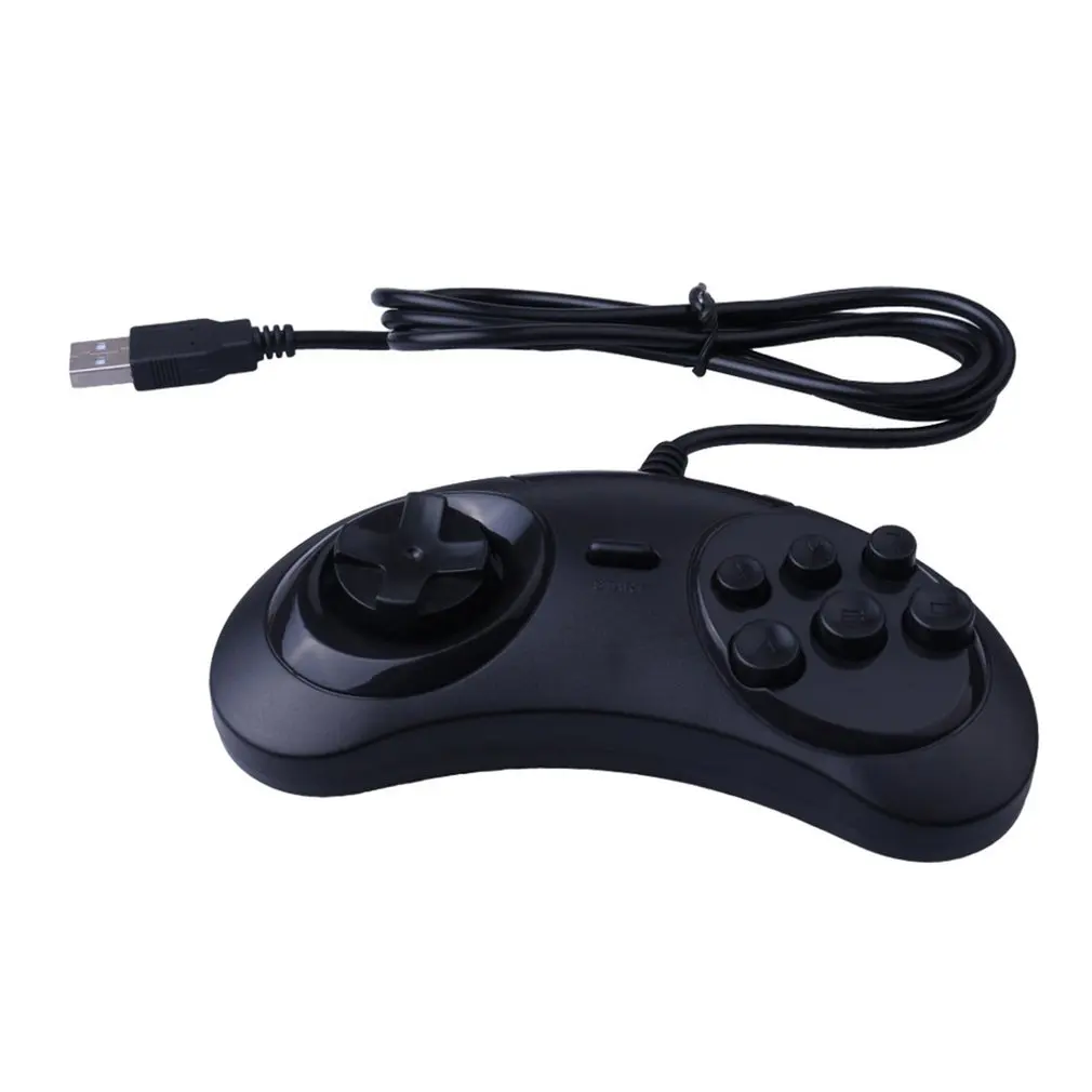 Игровой USB-контроллер SEGA, 6 кнопок, джойстик для ПК Mega Drive Deluxe Drive Wonder Mega, игровая ручка