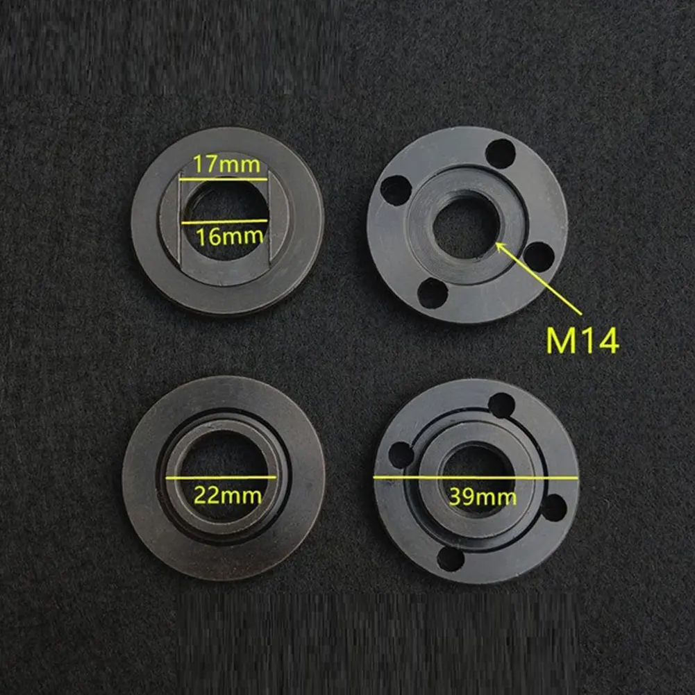 

M14 Thread Replacement Angle Grinder Inner Outer Flange Nut Set Tools For 14Mm Spindle Thread Power Tool Griders Steel Lock Nuts