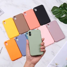 Силиконовый чехол для iPhone 11 Pro Max, чехол из мягкого ТПУ, матовый цветной чехол для телефона s, чехол для iPhone 6 7 8 Plus 6S XS Max XR X Etui