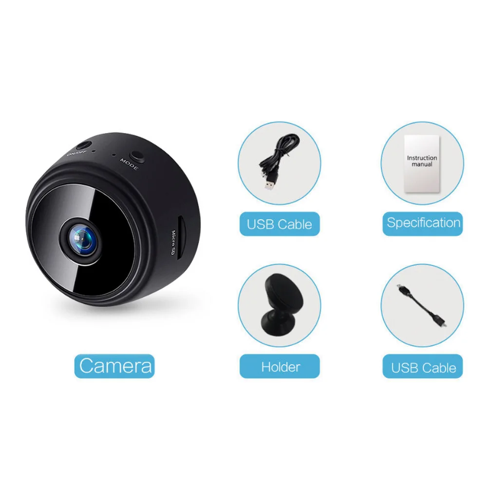 

A9 1080P Wifi Mini Camera Home Security P2P Camera Wireless Night Vision Surveillance Camera Phone Application Remote Monitor