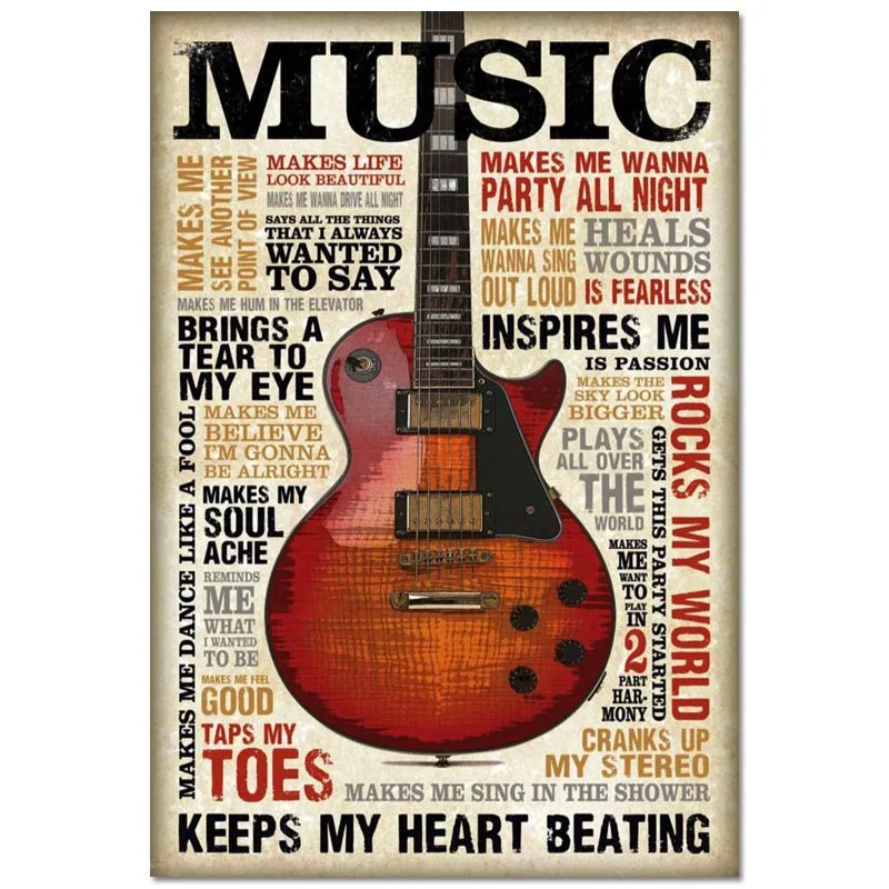 

New Custom Guitar Music Poster Canvas Poster Art Home Decoration Cloth Fabric Wall Poster Print Silk Fabric