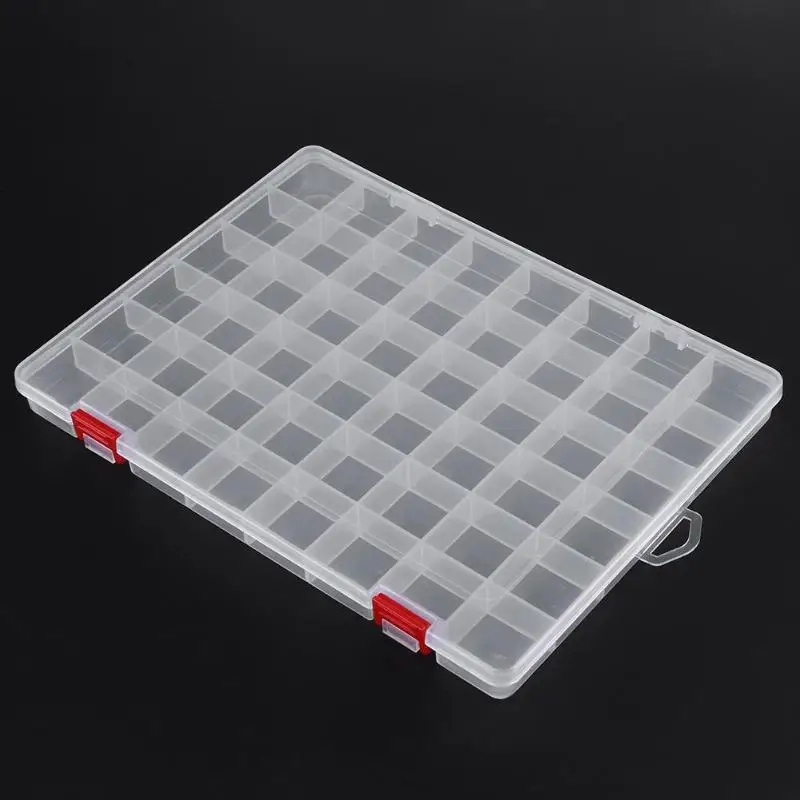 

48-Compartment Transparent PP Plastic Fishing Lure Storage Box Container
