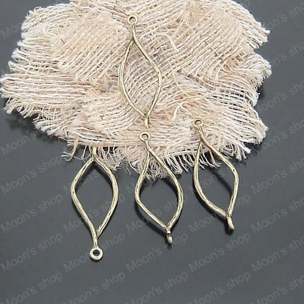 Опт 40*16 мм два разъема из бронзового сплава для изготовления сережек ювелирных