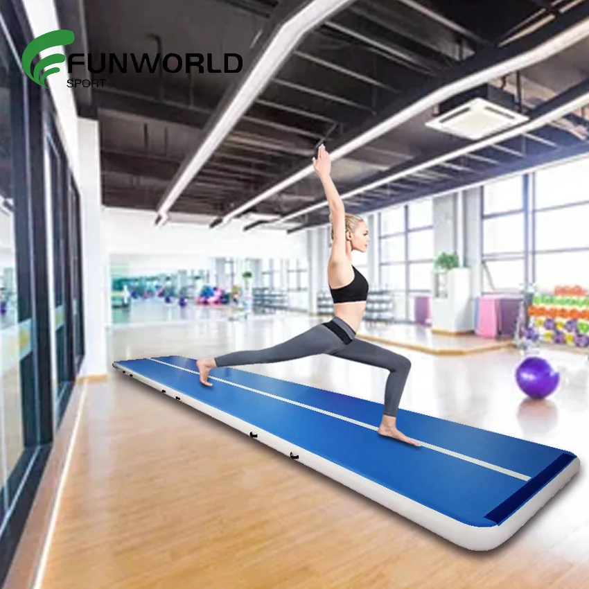 FUNWORLD 5m 6m 8m 10m 12m 40ft Yoga Gym Inflated Airtrack Tumble Mat Inflatable Gymnastics Tumbling Air Track
