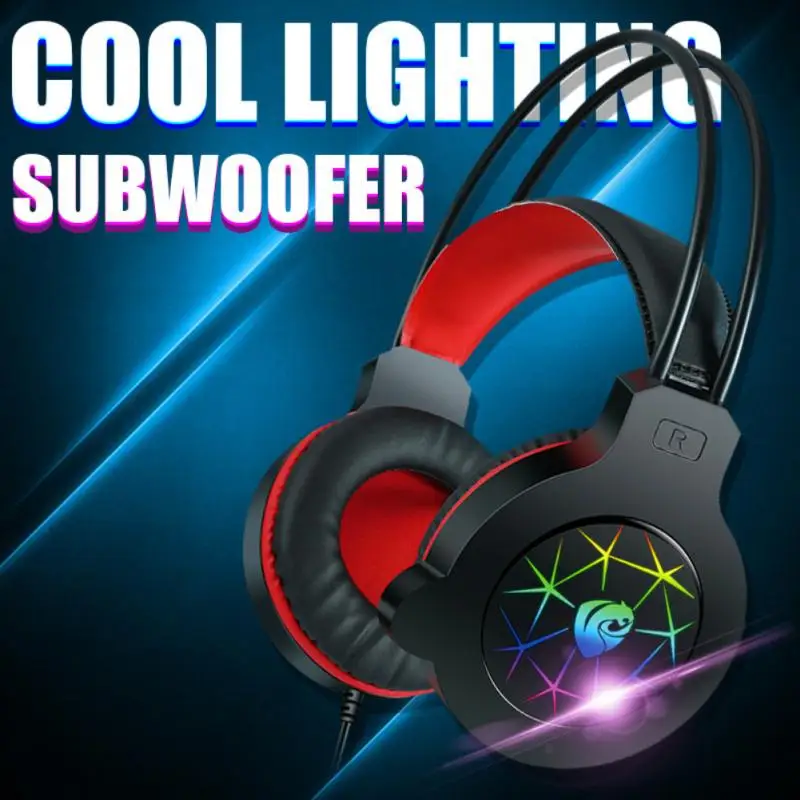 Профессиональные Проводные Игровые наушники K1 со светодиодсветильник кой для PS4