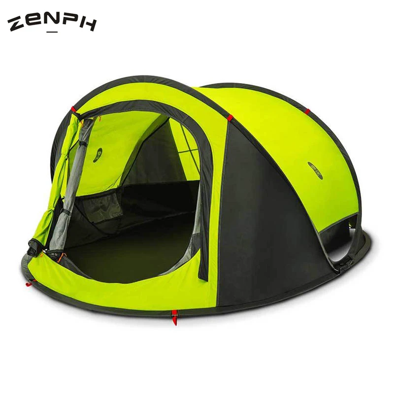 Zenph кемпинговый Тент Открытый 3-4 человек автоматическая скорость открыть всплывающие палатки водонепроницаемые походные двухслойные палатки Barraca