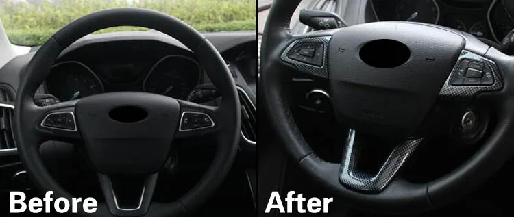 Аксессуары ABS углеродное волокно украшение руля автомобиля отделка Блестки