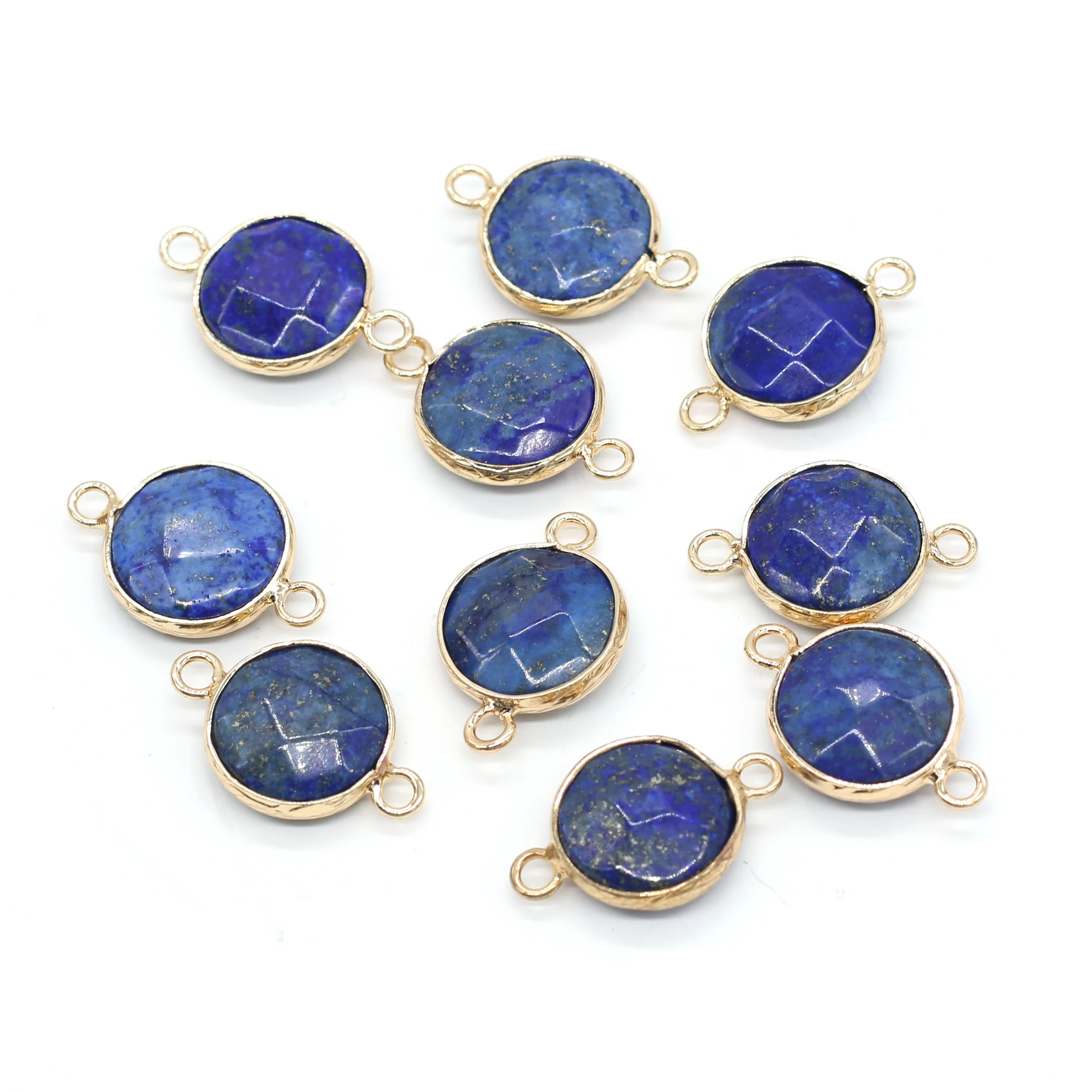 

2pcs Natural Lapis Lazulis Pendant Connectors Irregural Connectors Pendant Charms for Making Jewelry Necklace Gift 15x24mm