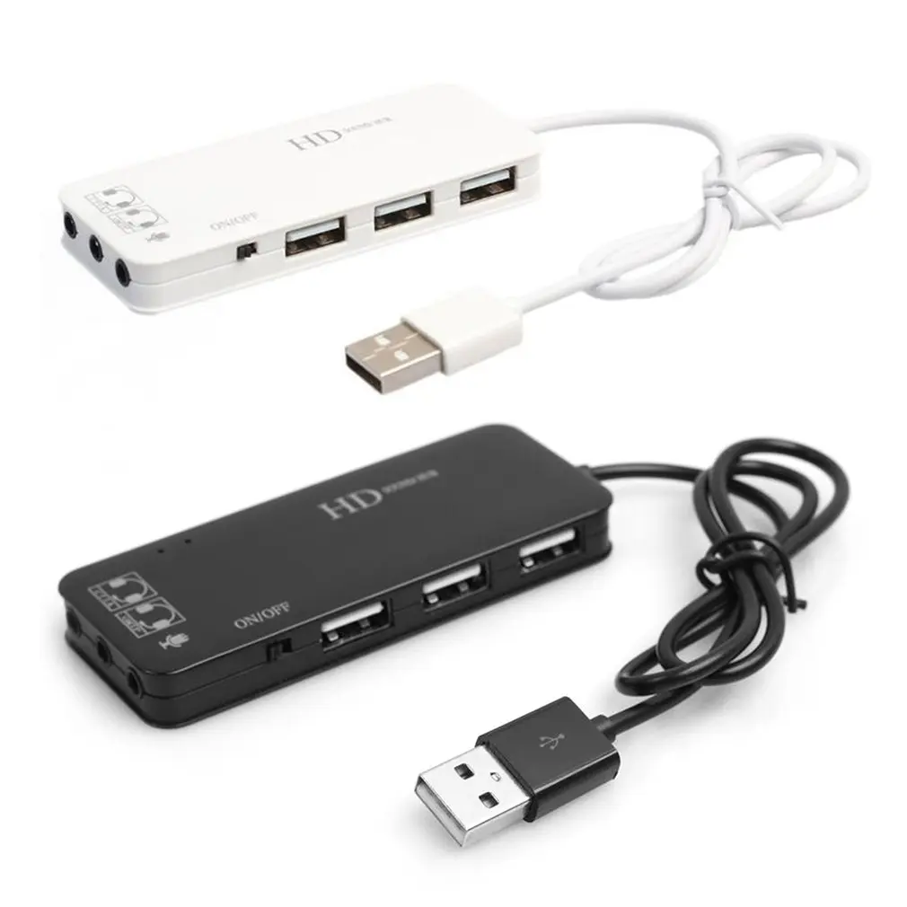 USB 2 0 концентратор с 3 портами внешняя звуковая карта без внешнего драйвера