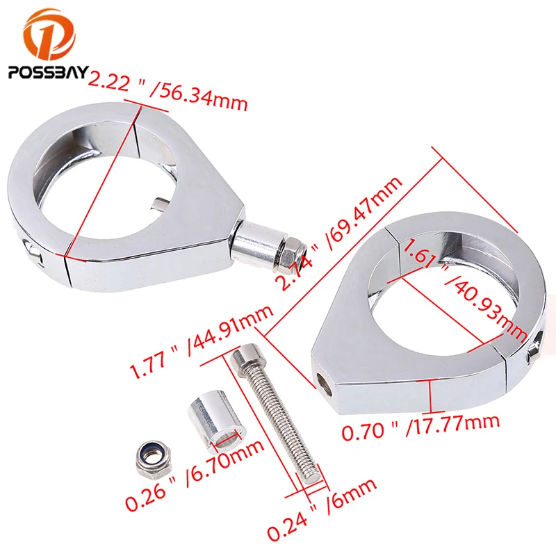 Posbay 41 мм мотоциклетный светильник с поворотным сигналом кронштейн держатель