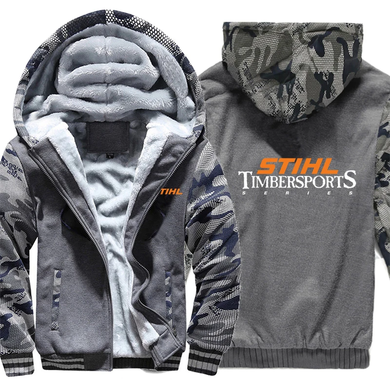 Stihl Timbersports серия толстовки зимняя камуфляжная куртка с рукавом мужские флисовые толстовки Stihl Timbersports