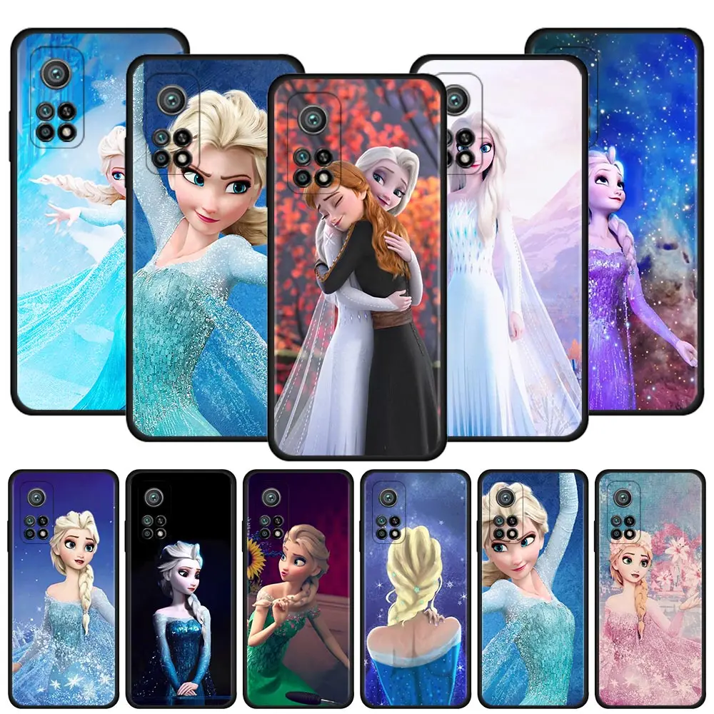 

anine Elsa princess Case For Xiaomi Mi 11 10T 10 Lite 10T Pro 11T 5G 9T Note 10 Lite Silicone Soft Bags Cover Funda