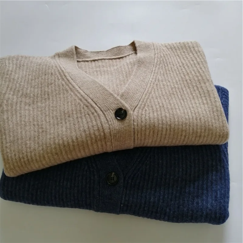 

Women Sweater 2021 Autumn and Winter New Warm Skin-friendly V-neck Long-sleeved Short Knitted Cardigan Women's Jacket