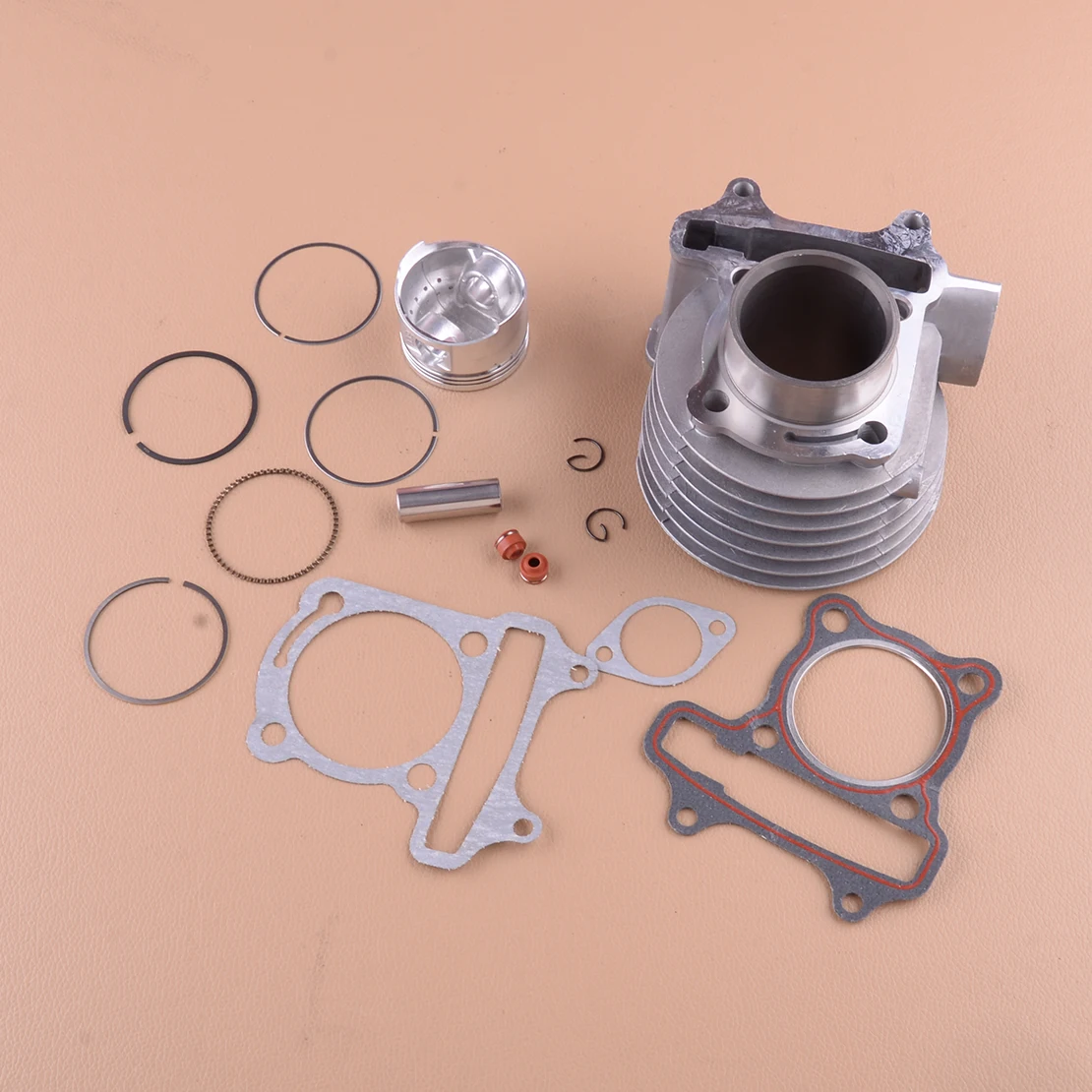 

New Motorcycle Big Bore 50mm Cylinder Kit With Piston Ring Pin Fit for 139QMB GY6 50cc 80cc 100cc Scooter Moped Replacement