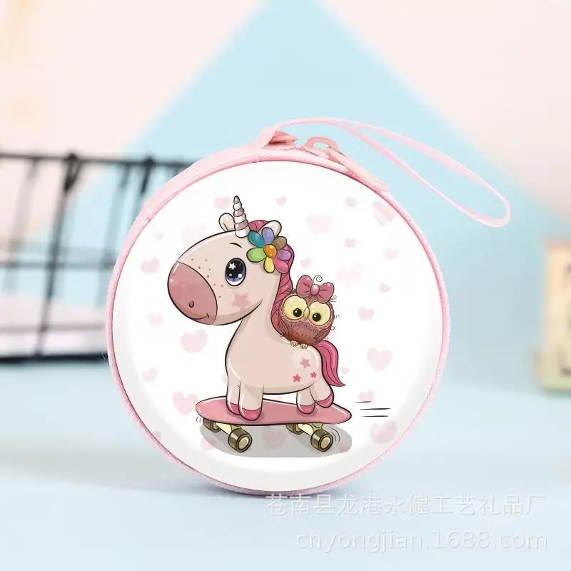 Новинка, Женская мини-сумка Kawaii, мультяшный единорог, кошелек для монет, милый детский кошелек для девочек, органайзер для наушников, коробка, сумки, рождественский подарок - Цвет: 4