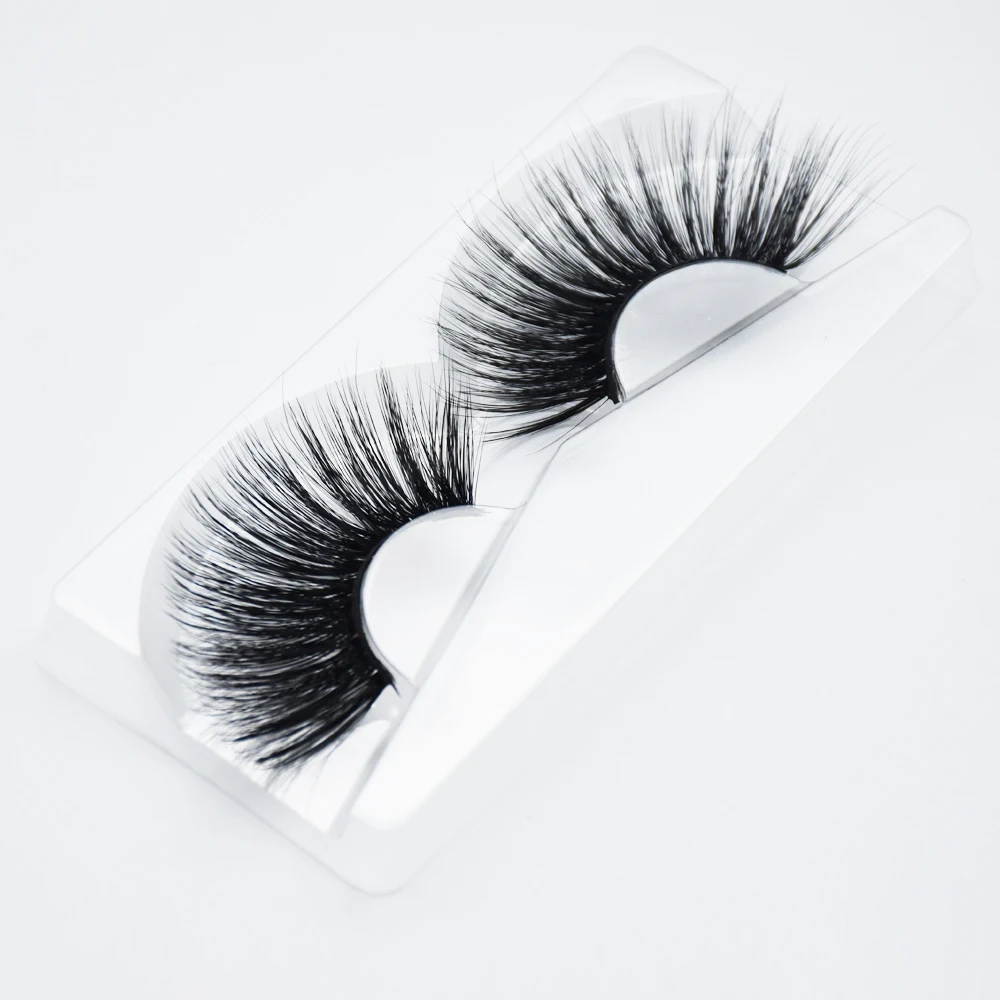 

1 Pair 25MM 3D False Eyelashes Mink Hair Fake Lashes Dramtic Thick Long Wispies Fluffy Eyelashes Extension Makeup Tools