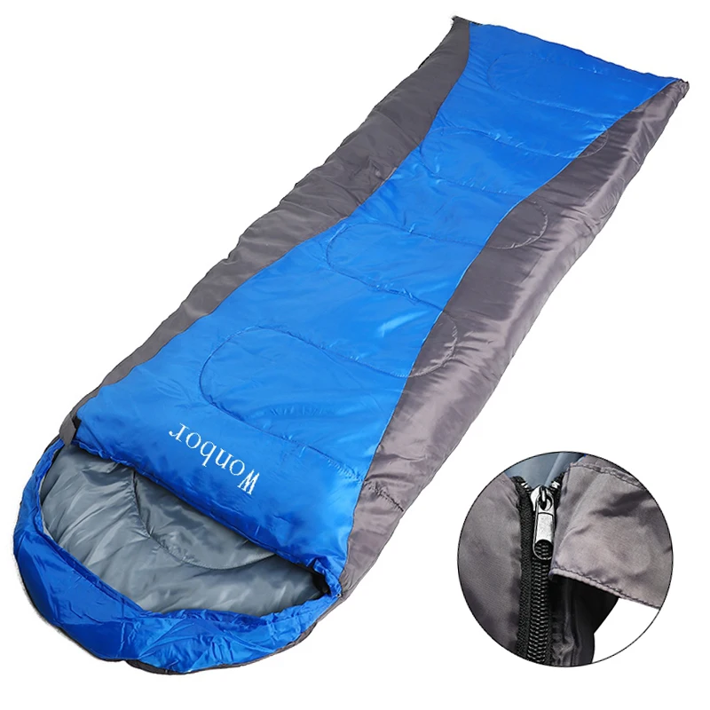 Beste 2.4Kg Buiten Volwassen Envelop Camping Slaapzak Winter Kan Worden Gestikt Backpacken Slaapzak Voor Outdoor Reizen Wandelen