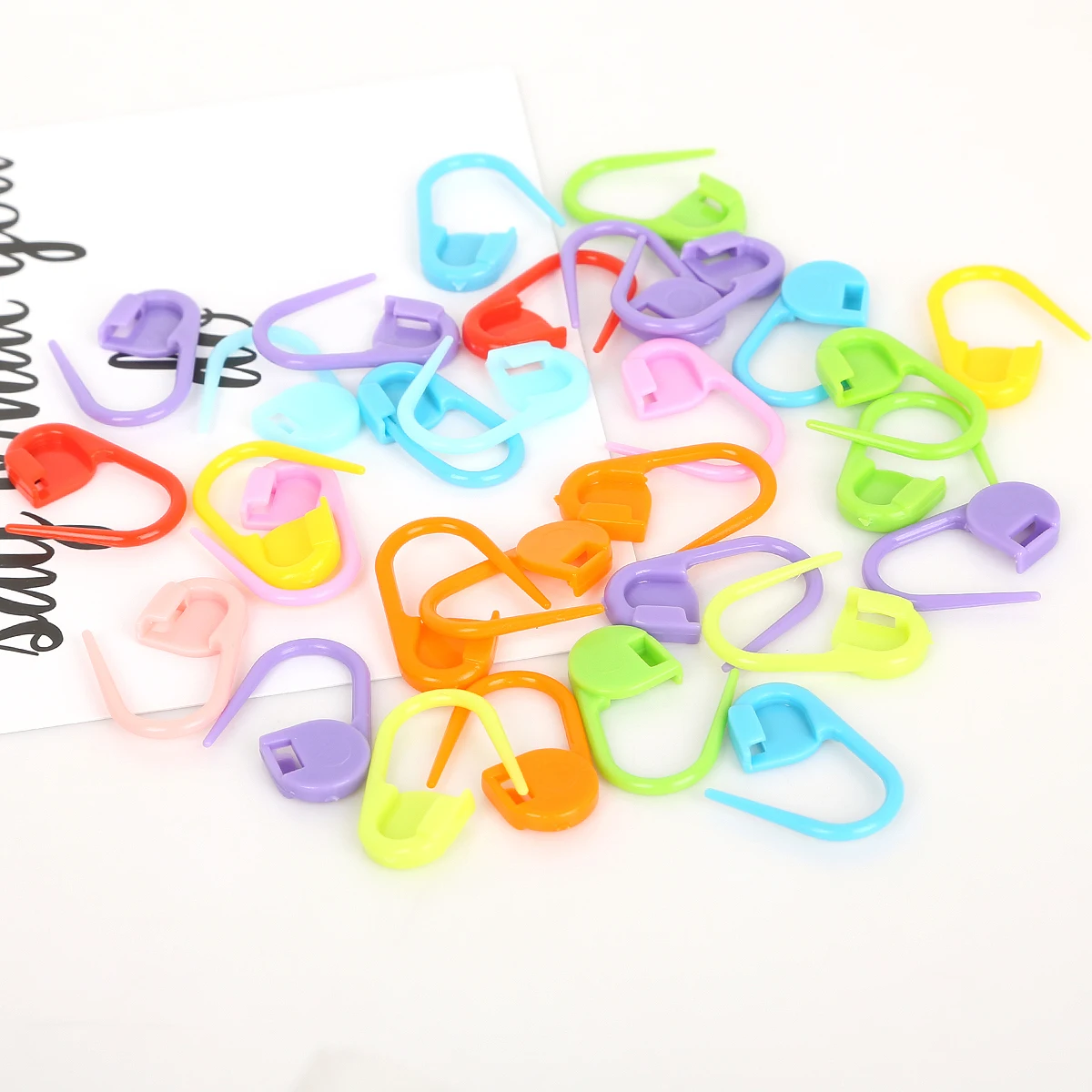 10PCS MIX 22mm Locking Stitch Marker Lock Sewing Pins Plastic Ring Markers for Knitting &amp Crochet DIY tools sweater | Дом и сад