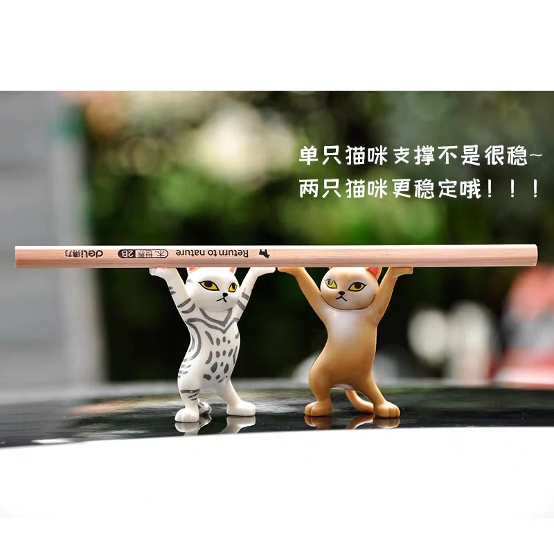 Японская очаровательная Кошка держатель для ручек украшение статуя животного