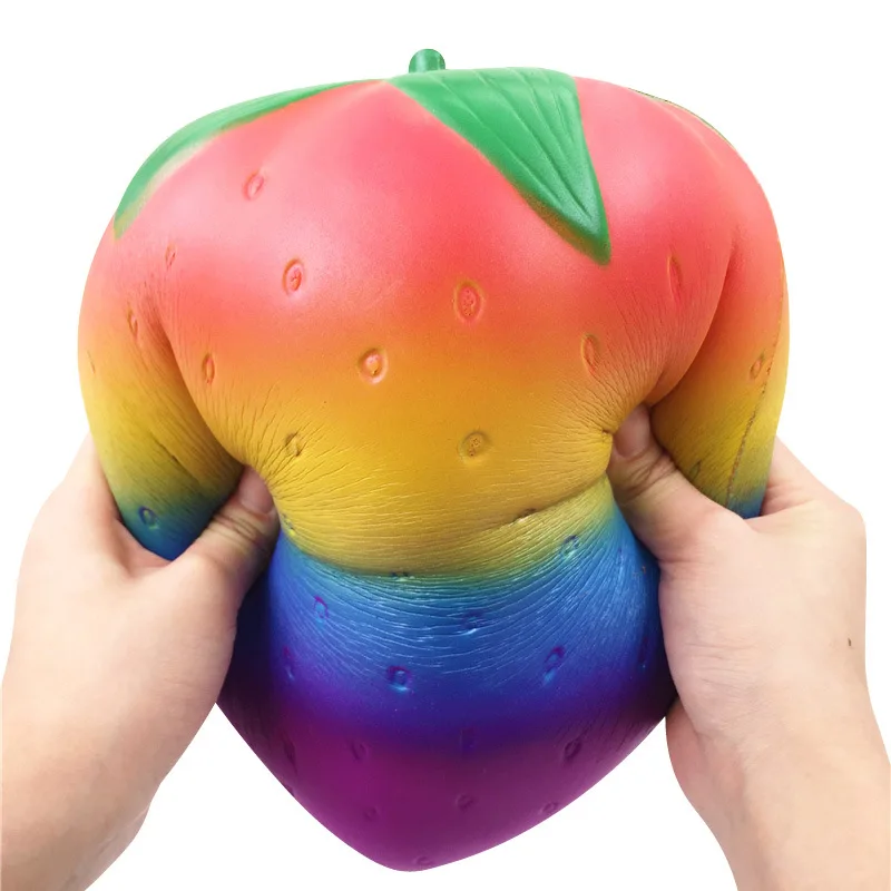 

Jumbo Super Giant Soft Rainbow Strawberry Slow Rising Squishies Toy Squishes Stress Relief Toy for Kids toys Gift Novelty 7479